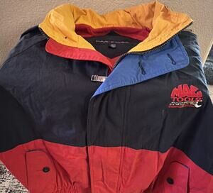 Swingster Auto Racing Jacket XL Black Red Blue Yellow Mac Tools Motorsports